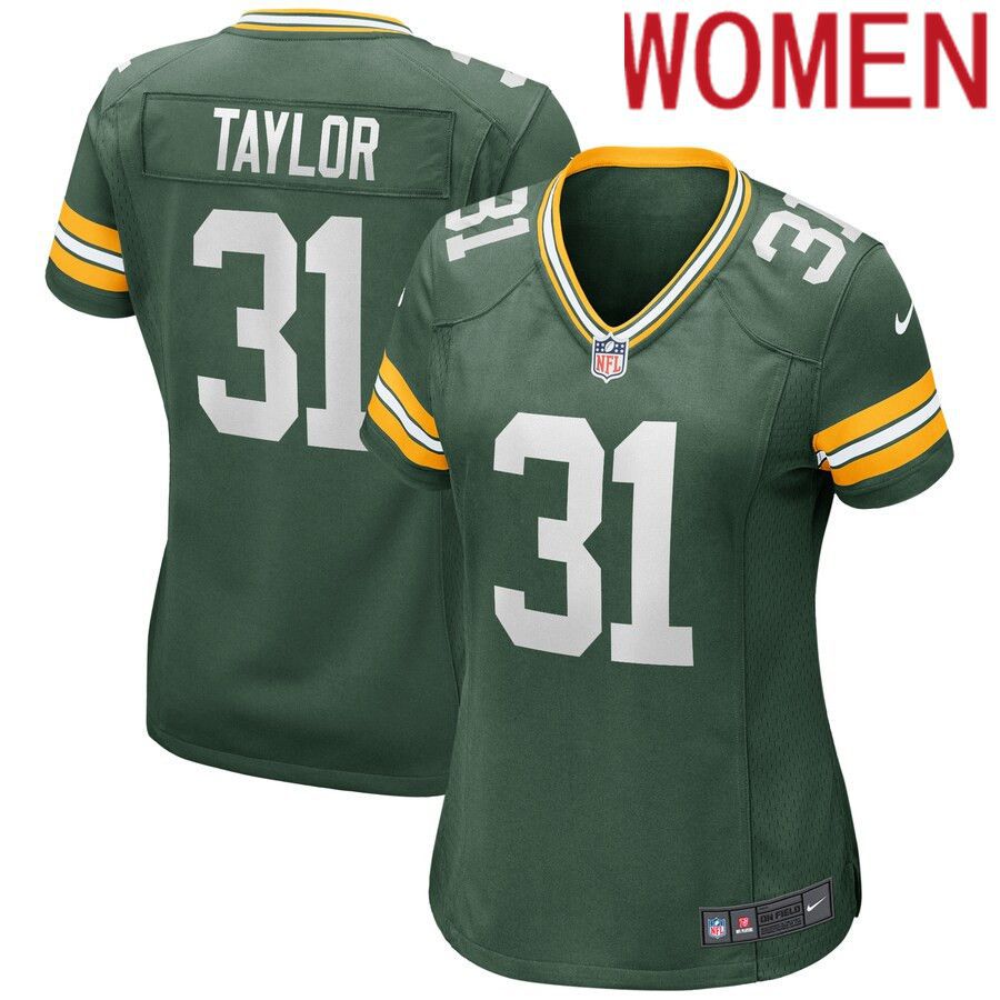 Women Green Bay Packers #31 Jim Taylor Nike Green Game Retired Player NFL Jersey